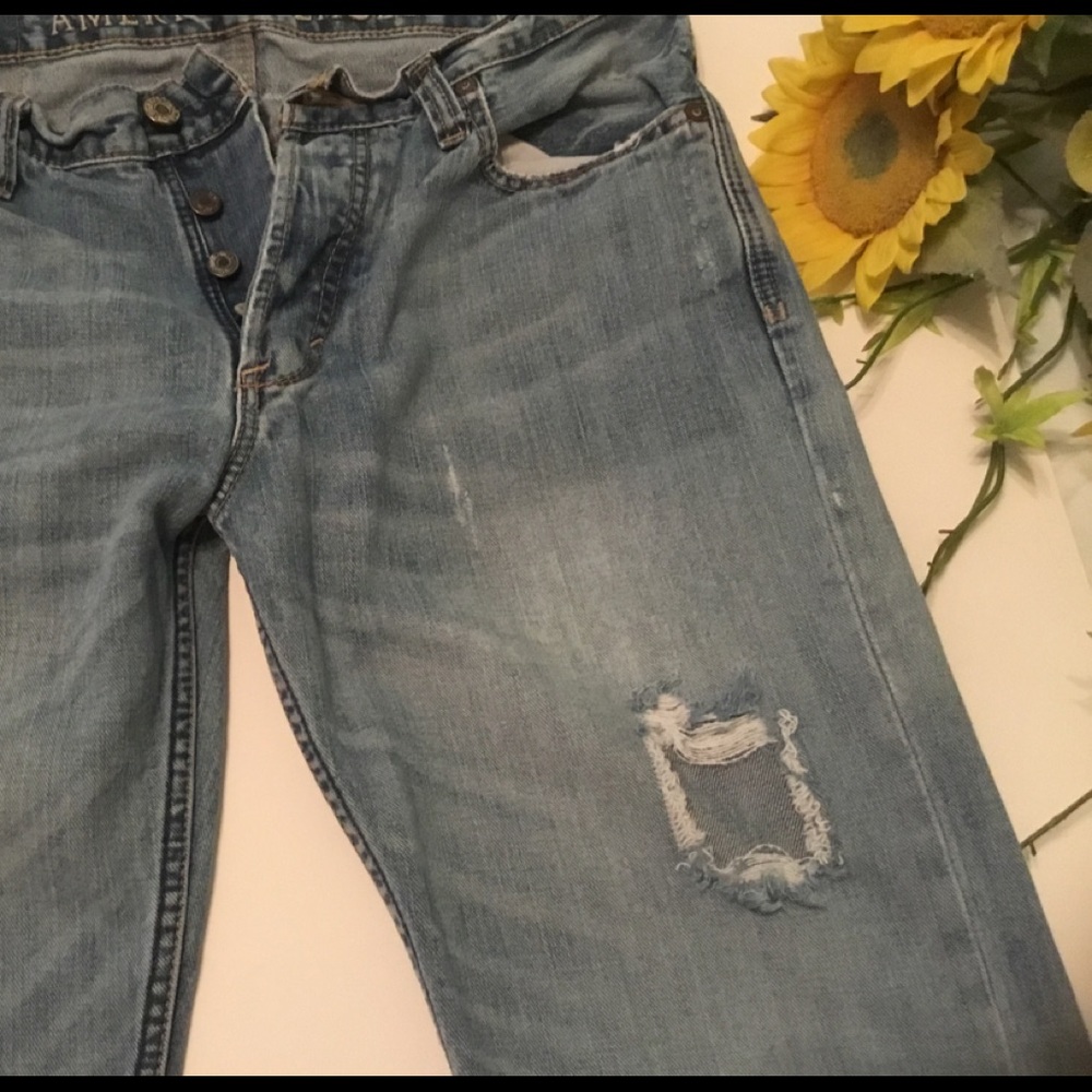 Straight Extreme Distressed Jeans 33x32